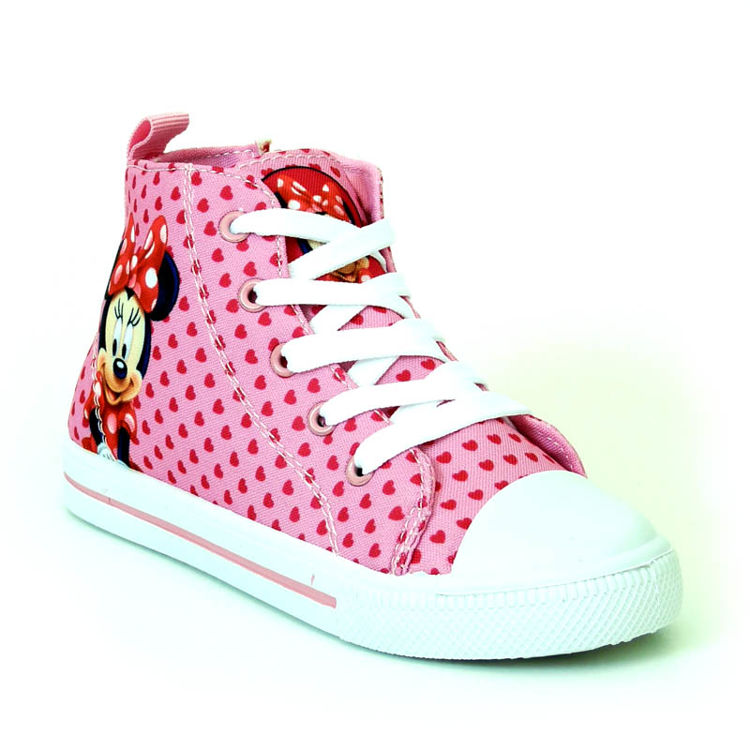 Picture of D08752C GIRLS DISNEY MINNIE MOUSE HIGH TOP SHOES WITH LACE